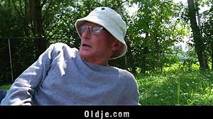 Hot Teen 18+ Fucked Doggystyle by Old Man, Gets Cum on Face