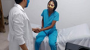 The nurse gets tempted, and the doctor seduces her, exploring her body.