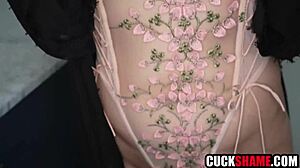 Cuckold husband shares asian wife with black stud