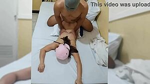 Delicious wet pussy contrasts with my own in intimate solo play