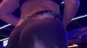 fodendo com o personal da academia, first time with cute latina redhead neighbors