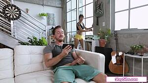 SLUT STEPSIBLINGS SHARING ONE HARD COCK!