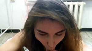 My mouth is so tired while i sucked his big cock