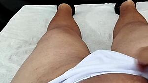 I came hard after catching my friend masturbating in the bathroom and playing with her tasty pussy