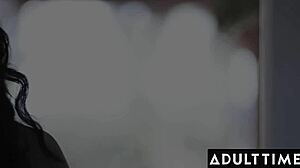 adult time - pregnant girl laney grey gets massive creampie fucked by interracial nudist couple