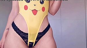 Curvy latina student on webcam with blonde teen