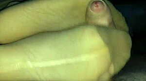 Filling Nylonsocks With Cum After Stocking Footjob