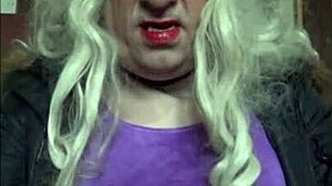 Bisexual crossdresser shares pee taste with lover in public filming