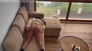 Hot latina girl with big natural ass rides and gets fucked in doggystyle