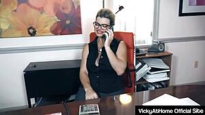 Milf vicky vette in the office