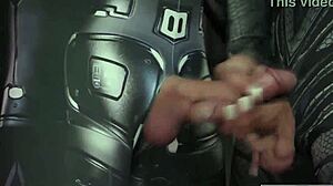 intriguing trans space captain brittney kade analed bareback in crossdressing shemale role