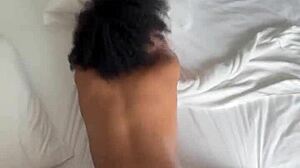 Big booty lightskin contrasts her fat ass with bbc action