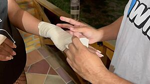 Pregnant Colombian Boxer Deepthroats Trainer Then Fucks Him Roughly Before Olympics in Roleplay Scene