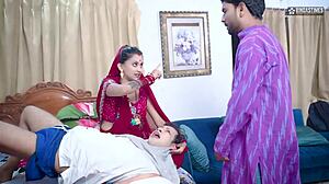 Desi Bihari Bhabhi Fucked Three Boys Infront Of Her Husband Double Anal Hindi Audio 😈