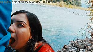 Intense Passionate Blowjob in Open Wilderness