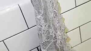 Roommate Left Her Thongs On The Bathroom For Me To Masturbate As Soon As I Saw Them My Dick Got Crazy Hard And Then I Fucked Her Later