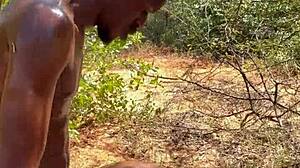 Home made outdoor cream pie with big juicy pussy dripping wet