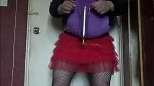 Bisexual crossdresser shares pee taste with lover in public filming