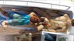 One shot hentai game ep 2 swingers party with ffm and strap dildo lesbian