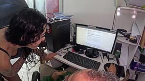 first time with ted in mansion bathroom anal blowjob