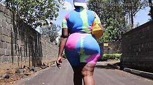 Milf Ebony Teases Her Big Booty Before Intense Fucking