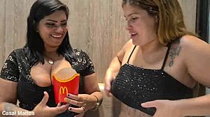 Naked wives at mcdonalds make security beg for sex in drive thru