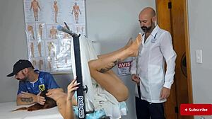 In the hospital, the gynecologist betrays by fucking the wife secretly