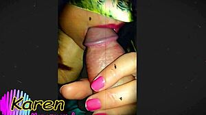karen is casually sucking dick in this amateur video, using her tongue