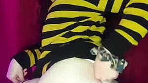 your stepsister gets turned on by your nudes and approaches you with a butt plug