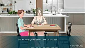 in this sexnote story, my best friend's mom sucks my cock and swallows the cum right under the dinner table