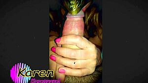 karen is casually sucking dick in this amateur video, using her tongue