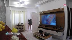 Hot Wife Thay Ksada Excitedly Greets Delivery Man In Just Nightgown