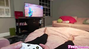 Horny Stepsis Distracts Big Dick Step-Bro From Getting A Dub With Pussy - Shr0oms Q - Johnny Love -