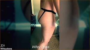 Wife In Sexy Lingerie Poses Boldly.