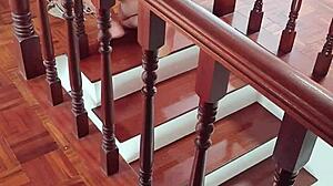 my young 18+ housewife stepmom stuck and was fucked