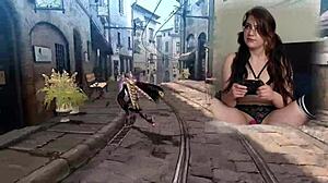 lovense connected gaming sexy bimbo plays bayonetta episode 4 😈