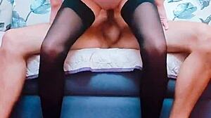 milf rides big fat penis in homemade anal fetish