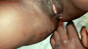 Ebony Ghana Girl Fucks Malt Bottle With Onion Booty