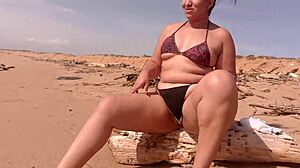 Feeling So Horny, Latina Morena Masturbates On Sunny Beach