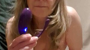 slave tries vibrators in degrading self-session