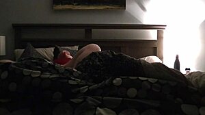 Chubby couple having round 3 of their homemade fun