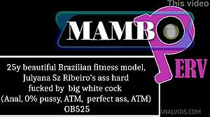 25y beautiful brazilian fitness model julyana sz ribeiros ass hard fucked by big white cock anal 0 pussy atm perf
