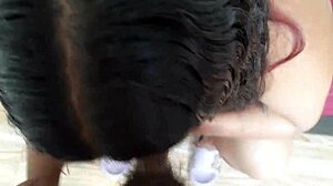 a long blowjob to pay an old debt i give oral sex to a friend while he fucks my throat hard