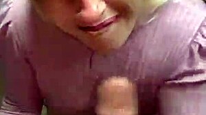 Blonde Amateur Deepthroats Cock Fast, Swallows Cum In Mouthful