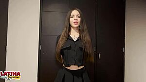 Debbie Botero screams, MY TEEN PUSSY IS BEING DESTROYED in this latina casting!