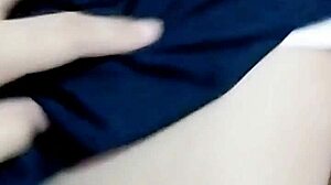 Step-niece teases with short school skirts at home after years