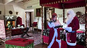 granny carmen claus doggystyle fuck and elvish creampie