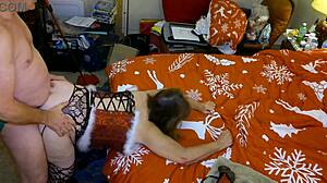 granny carmen claus doggystyle fuck and elvish creampie