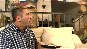 Barely 18 Destiny Deville gets anal fingering, deepthroat, and gaping in fishnets.