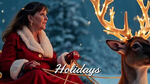 granny carmen claus doggystyle fuck and elvish creampie